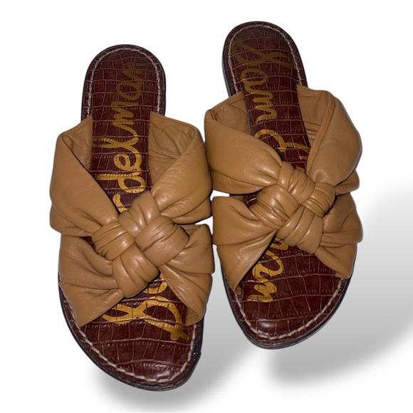 Sam Edelman Womens Garson Leather Slip On Slide Sandals - Picture 1 of 15